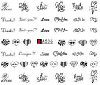 Nail Art Water Transfer Stickers Anime Mouse Animal Kid slider adhesive Watermark Decals Women Beauty Wedding Nails  Decal Self-Adhesive 3D Wave Design Decoration for Women Girls Art Stickers Decal Decoration Metallic Curve Strip Line Nail Stevvex
