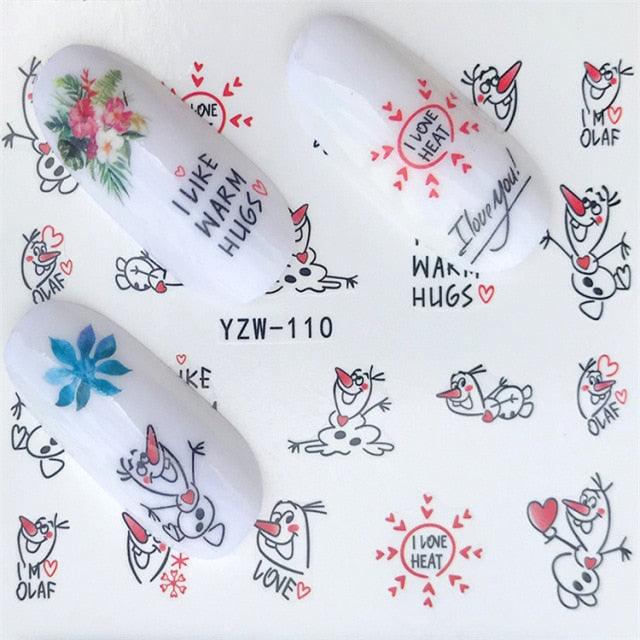 Nail Art Water Transfer Stickers Anime Mouse Animal Kid slider adhesive Watermark Decals Women Beauty Wedding Nails  Decal Self-Adhesive 3D Wave Design Decoration for Women Girls Art Stickers Decal Decoration Metallic Curve Strip Line Nail Stevvex