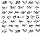 Nail Art Water Transfer Stickers Anime Mouse Animal Kid slider adhesive Watermark Decals Women Beauty Wedding Nails  Decal Self-Adhesive 3D Wave Design Decoration for Women Girls Art Stickers Decal Decoration Metallic Curve Strip Line Nail Stevvex
