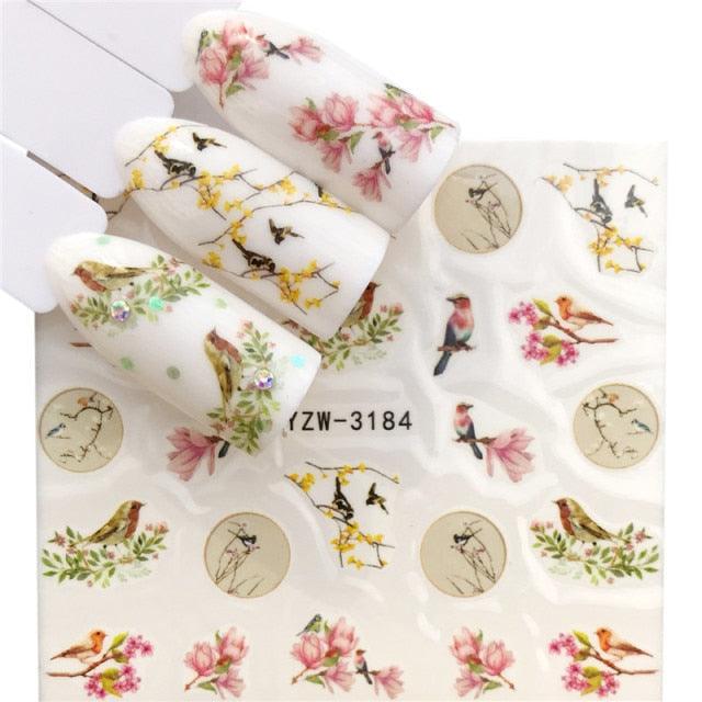 Nail Art Water Transfer Stickers Anime Mouse Animal Kid slider adhesive Watermark Decals Women Beauty Wedding Nails  Decal Self-Adhesive 3D Wave Design Decoration for Women Girls Art Stickers Decal Decoration Metallic Curve Strip Line Nail Stevvex