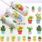 Nail Art Water Transfer Stickers Anime Mouse Animal Kid slider adhesive Watermark Decals Women Beauty Wedding Nails  Decal Self-Adhesive 3D Wave Design Decoration for Women Girls Art Stickers Decal Decoration Metallic Curve Strip Line Nail Stevvex
