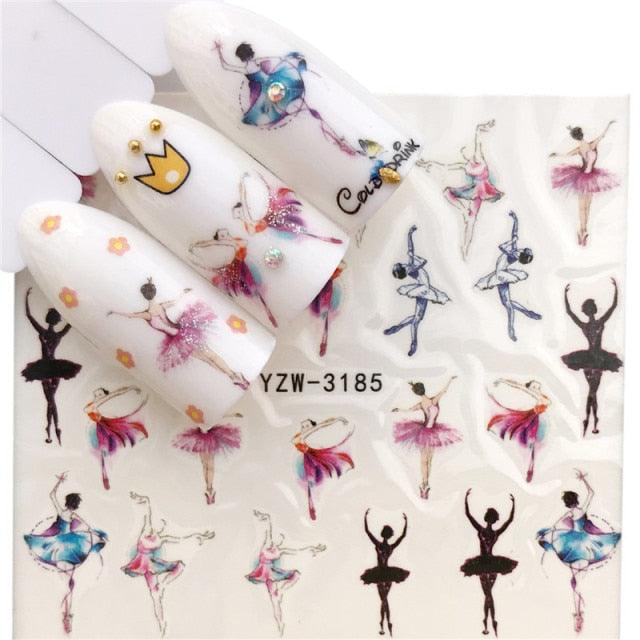 Nail Art Water Transfer Stickers Anime Mouse Animal Kid slider adhesive Watermark Decals Women Beauty Wedding Nails  Decal Self-Adhesive 3D Wave Design Decoration for Women Girls Art Stickers Decal Decoration Metallic Curve Strip Line Nail Stevvex