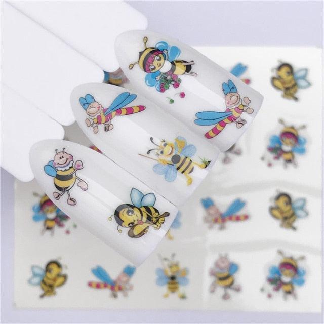 Nail Art Water Transfer Stickers Anime Mouse Animal Kid slider adhesive Watermark Decals Women Beauty Wedding Nails  Decal Self-Adhesive 3D Wave Design Decoration for Women Girls Art Stickers Decal Decoration Metallic Curve Strip Line Nail Stevvex