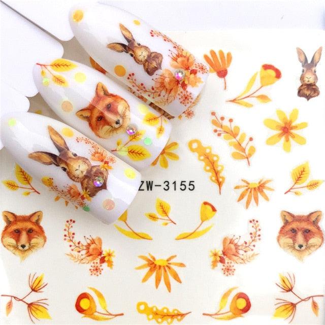 Nail Art Water Transfer Stickers Anime Mouse Animal Kid slider adhesive Watermark Decals Women Beauty Wedding Nails  Decal Self-Adhesive 3D Wave Design Decoration for Women Girls Art Stickers Decal Decoration Metallic Curve Strip Line Nail Stevvex
