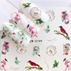 Nail Art Water Transfer Stickers Anime Mouse Animal Kid slider adhesive Watermark Decals Women Beauty Wedding Nails  Decal Self-Adhesive 3D Wave Design Decoration for Women Girls Art Stickers Decal Decoration Metallic Curve Strip Line Nail Stevvex