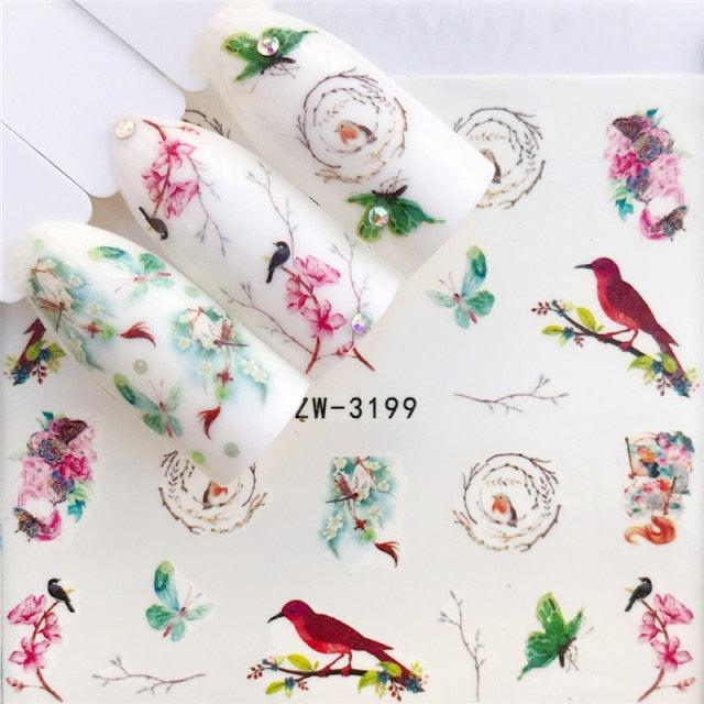 Nail Art Water Transfer Stickers Anime Mouse Animal Kid slider adhesive Watermark Decals Women Beauty Wedding Nails  Decal Self-Adhesive 3D Wave Design Decoration for Women Girls Art Stickers Decal Decoration Metallic Curve Strip Line Nail Stevvex