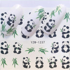 Nail Art Water Transfer Stickers Anime Mouse Animal Kid slider adhesive Watermark Decals Women Beauty Wedding Nails  Decal Self-Adhesive 3D Wave Design Decoration for Women Girls Art Stickers Decal Decoration Metallic Curve Strip Line Nail Stevvex