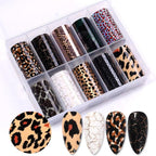 Nail Foils Fall Design Maple Leaves Flower Golden Nail Sliders Snake Leopard Decor Paper Nail Art Sticker Set Decals for Women Nail Decorations Accessories Metal Curve Stripe Lines Design Letter Nail Sticker Adhesive Decoration