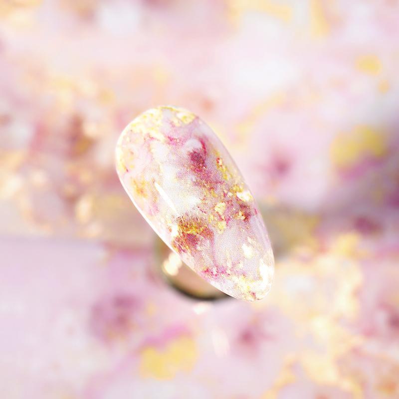 Nail Foils Marble Flower Series Iridescent Nail Art Transfer Sticker Paper Slider Nail Water Decal Design Manicures Decorations  Art Manicures Decoration New Gold Nail Transfer Foils for Nail Arts Nails Supply Holographic Effect Nail Art Foil Stickers Hol Stevvex