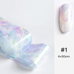 Nail Foils Marble Flower Series Iridescent Nail Art Transfer Sticker Paper Slider Nail Water Decal Design Manicures Decorations  Art Manicures Decoration New Gold Nail Transfer Foils for Nail Arts Nails Supply Holographic Effect Nail Art Foil Stickers Hol Stevvex