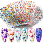 Nail Foils Marble Flower Series Iridescent Nail Art Transfer Sticker Paper Slider Nail Water Decal Design Manicures Decorations  Art Manicures Decoration New Gold Nail Transfer Foils for Nail Arts Nails Supply Holographic Effect Nail Art Foil Stickers Hol Stevvex