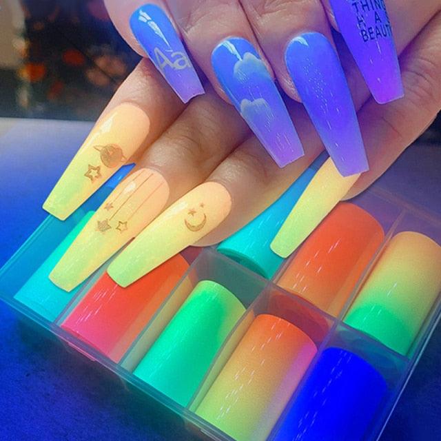 Nail Foils Marble Flower Series Iridescent Nail Art Transfer Sticker Paper Slider Nail Water Decal Design Manicures Decorations  Art Manicures Decoration New Gold Nail Transfer Foils for Nail Arts Nails Supply Holographic Effect Nail Art Foil Stickers Hol Stevvex
