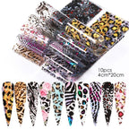 Nail Foils Marble Flower Series Iridescent Nail Art Transfer Sticker Paper Slider Nail Water Decal Design Manicures Decorations  Art Manicures Decoration New Gold Nail Transfer Foils for Nail Arts Nails Supply Holographic Effect Nail Art Foil Stickers Hol Stevvex