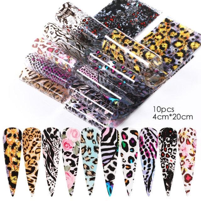 Nail Foils Marble Flower Series Iridescent Nail Art Transfer Sticker Paper Slider Nail Water Decal Design Manicures Decorations  Art Manicures Decoration New Gold Nail Transfer Foils for Nail Arts Nails Supply Holographic Effect Nail Art Foil Stickers Hol Stevvex