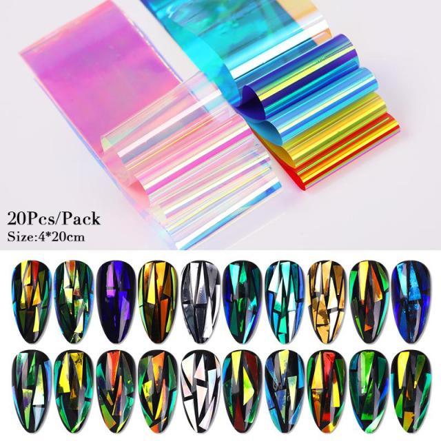 Nail Foils Marble Flower Series Iridescent Nail Art Transfer Sticker Paper Slider Nail Water Decal Design Manicures Decorations  Art Manicures Decoration New Gold Nail Transfer Foils for Nail Arts Nails Supply Holographic Effect Nail Art Foil Stickers Hol Stevvex