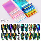 Nail Foils Marble Flower Series Iridescent Nail Art Transfer Sticker Paper Slider Nail Water Decal Design Manicures Decorations  Art Manicures Decoration New Gold Nail Transfer Foils for Nail Arts Nails Supply Holographic Effect Nail Art Foil Stickers Hol Stevvex