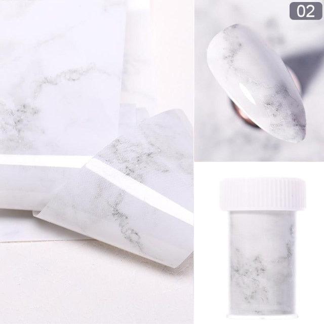 Nail Foils Marble Flower Series Iridescent Nail Art Transfer Sticker Paper Slider Nail Water Decal Design Manicures Decorations  Art Manicures Decoration New Gold Nail Transfer Foils for Nail Arts Nails Supply Holographic Effect Nail Art Foil Stickers Hol Stevvex
