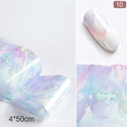 Nail Foils Marble Series Nail Art Transfer Sticker Paper Gold Line Foils Bright Marble Design Decoration Marble Nail Art Stickers Water Transfer Nail Decals Full Wraps Gradient Acrylic Nail Kits for Women Manicure Decoration Accessories