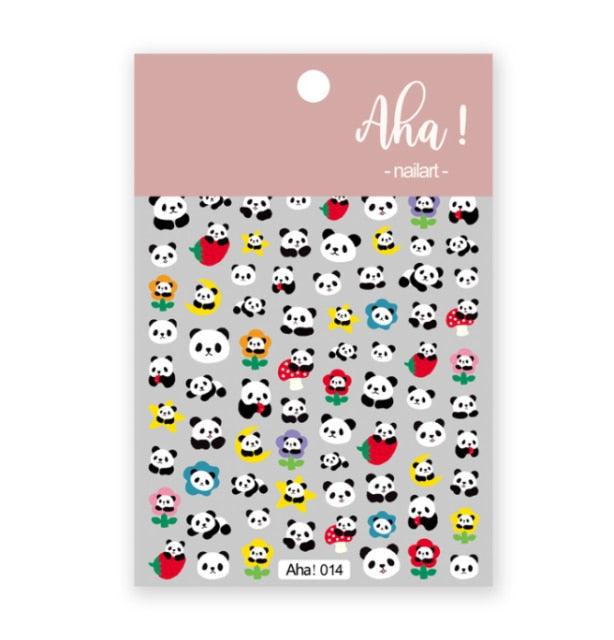 Nail Glue Stickers Stars Moon Cartoon Rabbit Panda Flower Nail Decoration Decals Nail Sticker Nail Art Decorations Design Decoration Acrylic Nail Supplies Designer Nail Decorations for Women Girls Kids 3D Nail Art Stickers Decals Stevvex