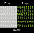 Nail Stickers Back Glue Fluorescent Light Flame Butterfly Moon Love Pattern Designs Nail Decal Decoration Tips For Beauty Salons Glow in Dark Nail Stickers Self-Adhesive Nail Art Decals Butterfly Flower Star Heart Nail Strips Glow Dark Nail Art Manicure Stevvex