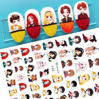 Nail Stickers Cute Rabbit Nail Art Decorations No Face Man Nail Sliders For Manicure Women Kids Girls Manicure Decoration Nail Art Supplies 3D Self-Adhesive Nail Decals Designer Nail Stickers for Acrylic Nails