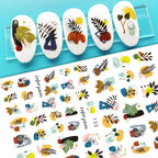 Nail Stickers Cute Rabbit Nail Art Decorations No Face Man Nail Sliders For Manicure Women Kids Girls Manicure Decoration Nail Art Supplies 3D Self-Adhesive Nail Decals Designer Nail Stickers for Acrylic Nails