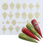 Nail Stickers for Manicure Nail Sticker Sliders For Nails Decal Self-adhesive Nails Figures Transfer Black Accessories Sliders Manicure Decoration 3D Nail Supplies Holographic Decals Transfer Sliders Nail Design Manicures Nail Self-Adhesive Sticker Stevvex