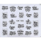 Nail Stickers for Manicure Nail Sticker Sliders For Nails Decal Self-adhesive Nails Figures Transfer Black Accessories Sliders Manicure Decoration 3D Nail Supplies Holographic Decals Transfer Sliders Nail Design Manicures Nail Self-Adhesive Sticker Stevvex