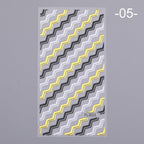 Nail Strip Stickers Black Gold Rose Gold Silver Metal Strip Tape Nail Art Adhesive Foil Tips Nail Sticker Decals Metallic Curve Strip Line Nail Decal Self-Adhesive 3D Wave Design Decoration for Women Girls Tape Nail Art Stickers Decal Decoration Stevvex