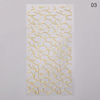 Nail Strip Stickers Black Gold Rose Gold Silver Metal Strip Tape Nail Art Adhesive Foil Tips Nail Sticker Decals Metallic Curve Strip Line Nail Decal Self-Adhesive 3D Wave Design Decoration for Women Girls Tape Nail Art Stickers Decal Decoration Stevvex