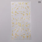 Nail Strip Stickers Black Gold Rose Gold Silver Metal Strip Tape Nail Art Adhesive Foil Tips Nail Sticker Decals Metallic Curve Strip Line Nail Decal Self-Adhesive 3D Wave Design Decoration for Women Girls Tape Nail Art Stickers Decal Decoration Stevvex
