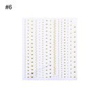 Nail Strip Stickers Black Gold Rose Gold Silver Metal Strip Tape Nail Art Adhesive Foil Tips Nail Sticker Decals Metallic Curve Strip Line Nail Decal Self-Adhesive 3D Wave Design Decoration for Women Girls Tape Nail Art Stickers Decal Decoration Stevvex