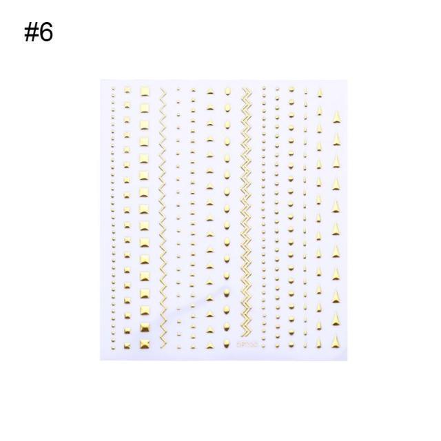 Nail Strip Stickers Black Gold Rose Gold Silver Metal Strip Tape Nail Art Adhesive Foil Tips Nail Sticker Decals Metallic Curve Strip Line Nail Decal Self-Adhesive 3D Wave Design Decoration for Women Girls Tape Nail Art Stickers Decal Decoration Stevvex