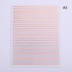 Nail Strip Stickers Black Gold Rose Gold Silver Metal Strip Tape Nail Art Adhesive Foil Tips Nail Sticker Decals Metallic Curve Strip Line Nail Decal Self-Adhesive 3D Wave Design Decoration for Women Girls Tape Nail Art Stickers Decal Decoration Stevvex