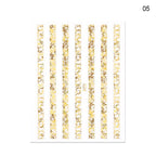 Nail Strip Stickers Black Gold Rose Gold Silver Metal Strip Tape Nail Art Adhesive Foil Tips Nail Sticker Decals Metallic Curve Strip Line Nail Decal Self-Adhesive 3D Wave Design Decoration for Women Girls Tape Nail Art Stickers Decal Decoration Stevvex
