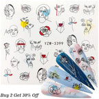 Nail Watermark Decals Sexy lips Middle finger Sexy girl Water Transfer Slider Russia Words Manicure Tattoos Sliders For Manicure Women Kids Girls Manicure Decoration Nail Art Supplies 3D Self-Adhesive Nail Decals Designer Nail Stickers for Acrylic Nails Stevvex