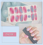 Nail Wraps Polish Decals Strips Golden Glitter 3D Adhesive Full Nail Art Stickers Manicure Kits Women Nail Decorations Accessories Metal Curve Stripe Lines Design Letter Nail Sticker Adhesive Decoration Template Nail Tool Decorations
