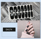 Nail Wraps Polish Decals Strips Golden Glitter 3D Adhesive Full Nail Art Stickers Manicure Kits Women Nail Decorations Accessories Metal Curve Stripe Lines Design Letter Nail Sticker Adhesive Decoration Template Nail Tool Decorations