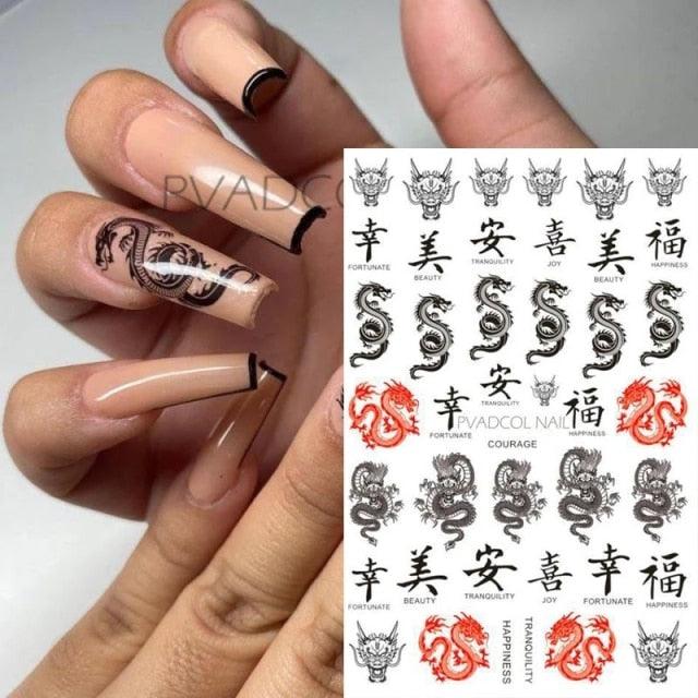 Nails Sticker Money Dollar Wealthy Rich Style Nail Art Stickers Decals Manicure Tip Decal Self Adhesive Acrylic Tips Tool Acrylic Engraved Nail Sticker Nail Art Decoration Self-Adhesive Nail Art Decoration French Black and White Lace Retro Flower Stevvex