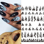 Nails Sticker Money Dollar Wealthy Rich Style Nail Art Stickers Decals Manicure Tip Decal Self Adhesive Acrylic Tips Tool Acrylic Engraved Nail Sticker Nail Art Decoration Self-Adhesive Nail Art Decoration French Black and White Lace Retro Flower Stevvex
