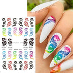 Nails Sticker Money Dollar Wealthy Rich Style Nail Art Stickers Decals Manicure Tip Decal Self Adhesive Acrylic Tips Tool Acrylic Engraved Nail Sticker Nail Art Decoration Self-Adhesive Nail Art Decoration French Black and White Lace Retro Flower Stevvex