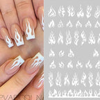 Nails Sticker Money Dollar Wealthy Rich Style Nail Art Stickers Decals Manicure Tip Decal Self Adhesive Acrylic Tips Tool Acrylic Engraved Nail Sticker Nail Art Decoration Self-Adhesive Nail Art Decoration French Black and White Lace Retro Flower Stevvex