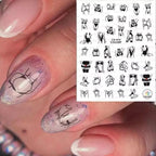 Nails Sticker Money Dollar Wealthy Rich Style Nail Art Stickers Decals Manicure Tip Decal Self Adhesive Acrylic Tips Tool Acrylic Engraved Nail Sticker Nail Art Decoration Self-Adhesive Nail Art Decoration French Black and White Lace Retro Flower Stevvex