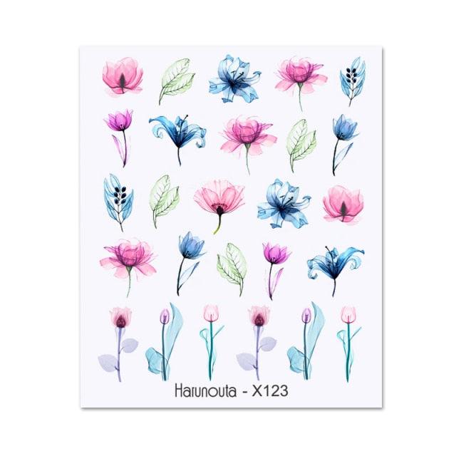 Nails Sticker Nail Art Decorations Flowers Leaves Decals Water Transfer Sliders Woman Face Fruit Foil Manicures Wraps  Water Transfer Nail Decals Sticker For Pretty Girl Self-Adhesive Nail Decals Designer Nail Stickers for Acrylic Decal Stevvex