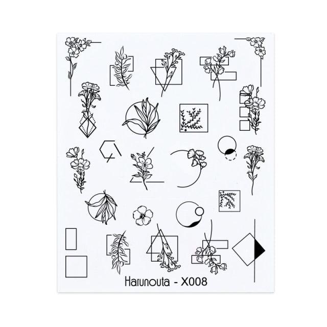 Nails Sticker Nail Art Decorations Flowers Leaves Decals Water Transfer Sliders Woman Face Fruit Foil Manicures Wraps  Water Transfer Nail Decals Sticker For Pretty Girl Self-Adhesive Nail Decals Designer Nail Stickers for Acrylic Decal Stevvex