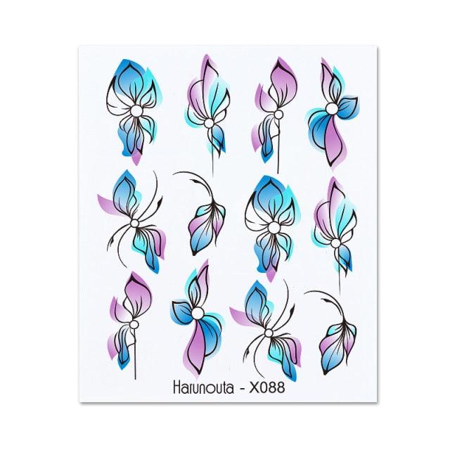 Nails Sticker Nail Art Decorations Flowers Leaves Decals Water Transfer Sliders Woman Face Fruit Foil Manicures Wraps  Water Transfer Nail Decals Sticker For Pretty Girl Self-Adhesive Nail Decals Designer Nail Stickers for Acrylic Decal Stevvex