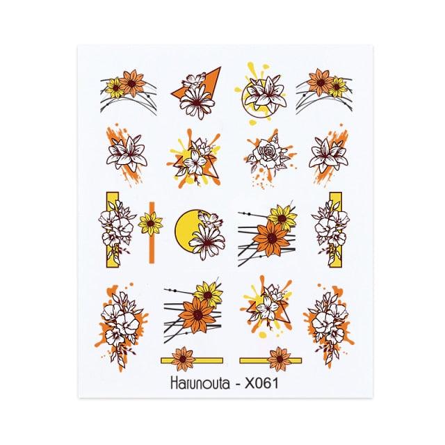 Nails Sticker Nail Art Decorations Flowers Leaves Decals Water Transfer Sliders Woman Face Fruit Foil Manicures Wraps  Water Transfer Nail Decals Sticker For Pretty Girl Self-Adhesive Nail Decals Designer Nail Stickers for Acrylic Decal Stevvex