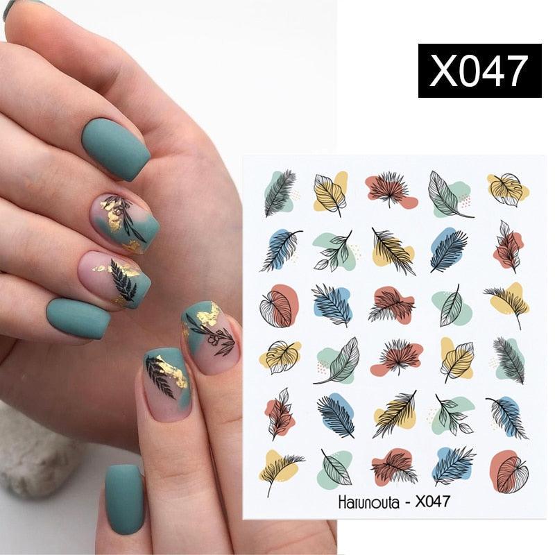 Nails Sticker Nail Art Decorations Flowers Leaves Decals Water Transfer Sliders Woman Face Fruit Foil Manicures Wraps  Water Transfer Nail Decals Sticker For Pretty Girl Self-Adhesive Nail Decals Designer Nail Stickers for Acrylic Decal Stevvex