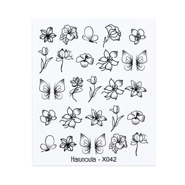 Nails Sticker Nail Art Decorations Flowers Leaves Decals Water Transfer Sliders Woman Face Fruit Foil Manicures Wraps  Water Transfer Nail Decals Sticker For Pretty Girl Self-Adhesive Nail Decals Designer Nail Stickers for Acrylic Decal Stevvex