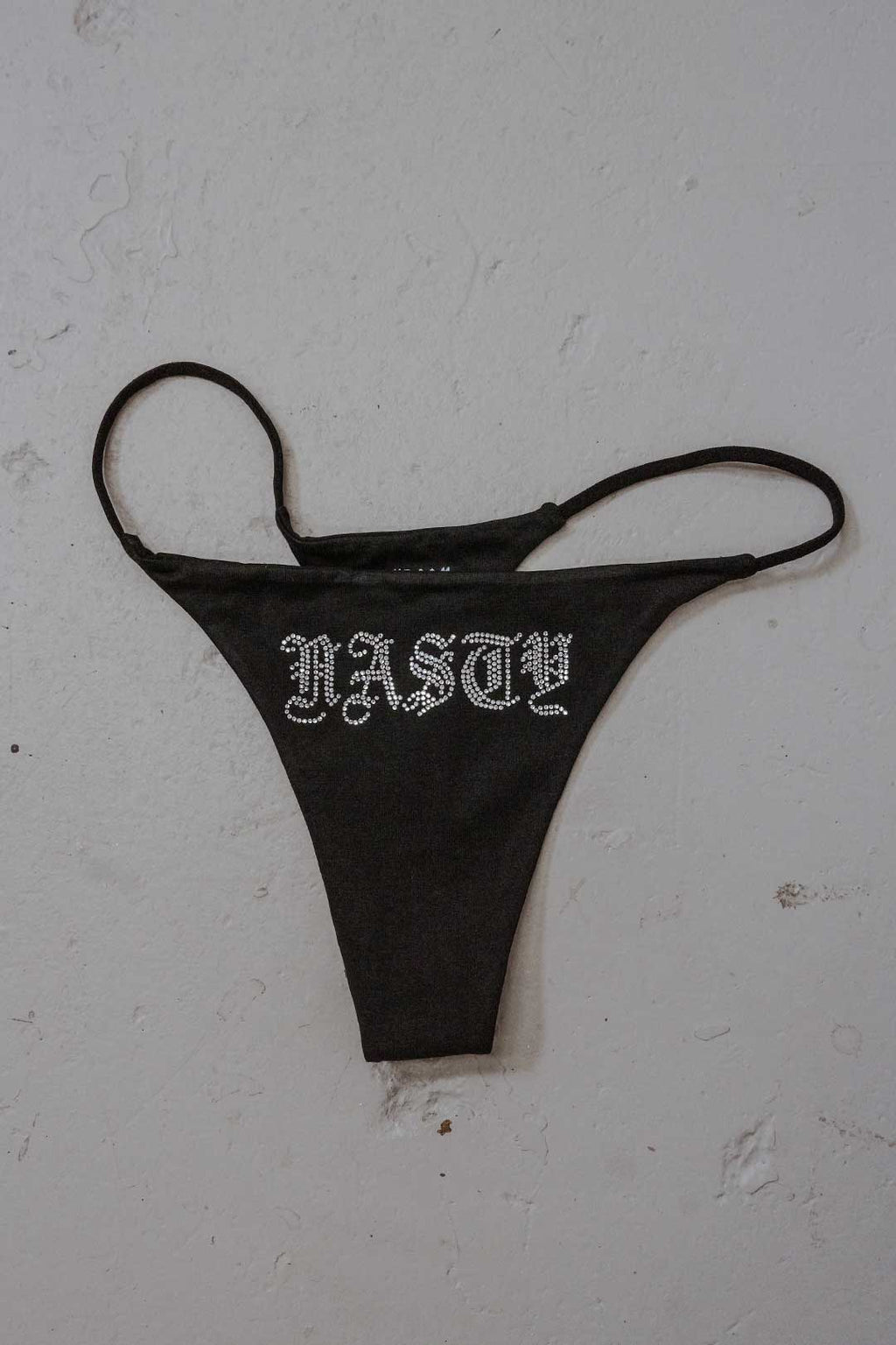 Nasty Rhinestone Thong Thrash Happy